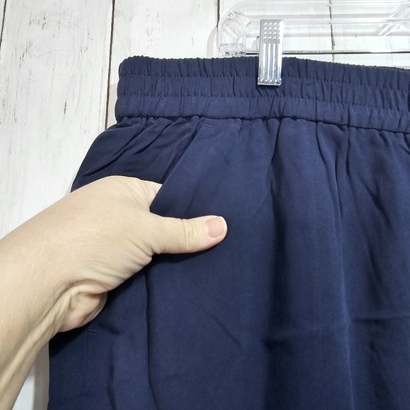 NWT Pure J. Jill Women's Blue Sandwashed Rayon Pull-On Pants Size 3X Pockets. - Picture 3 of 7